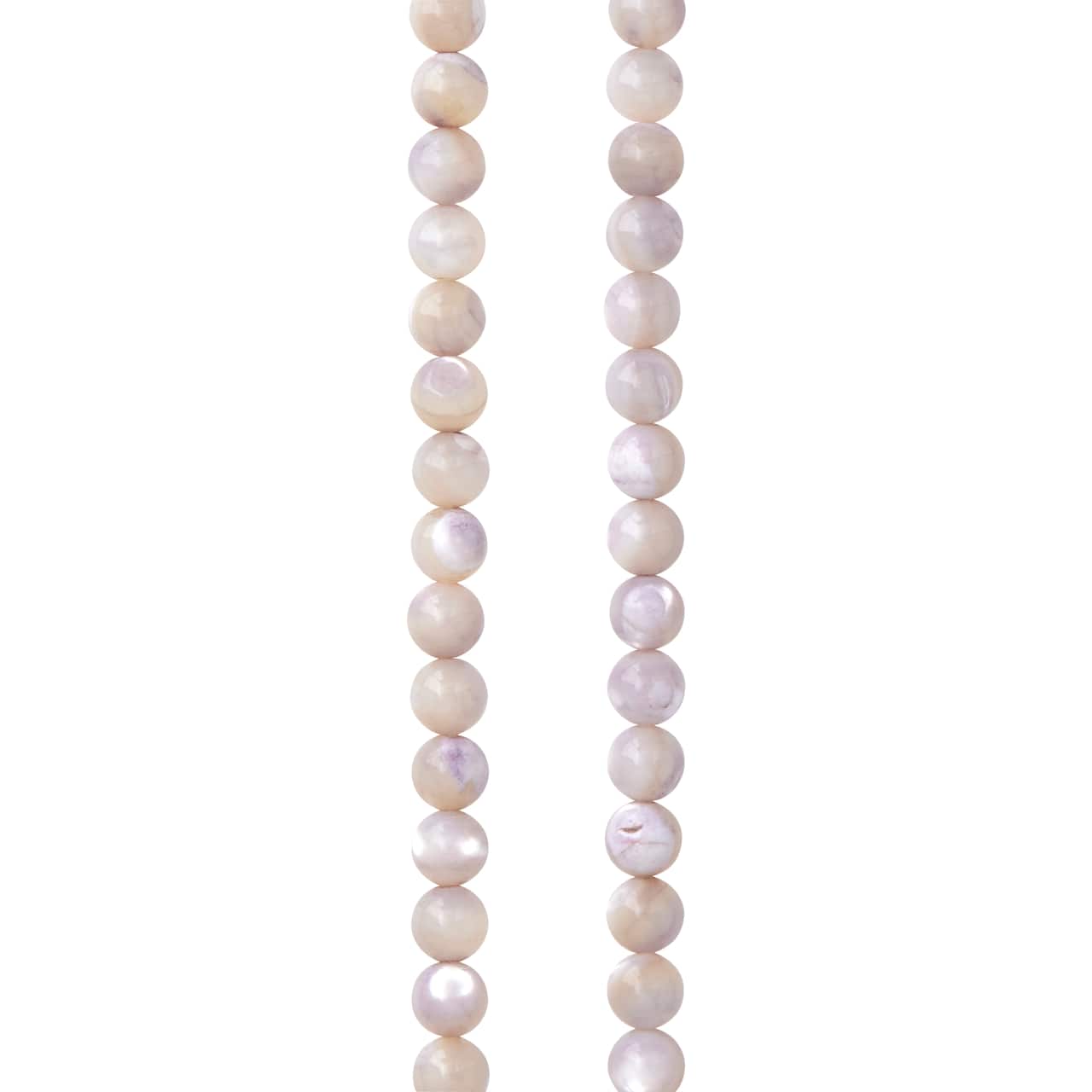 12 Pack: Light Gray Mother of Pearl Round Beads, 4mm by Bead Landing™